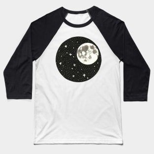 The moon is watching you Baseball T-Shirt
